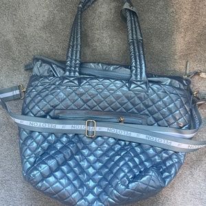 Oliver  Thomas Peloton Metalic Silver Quilted bag